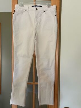 Karl Lagerfeld Women’s Stretchy Cotton/Spandex Twill Pant Size 8 Off White/Cream